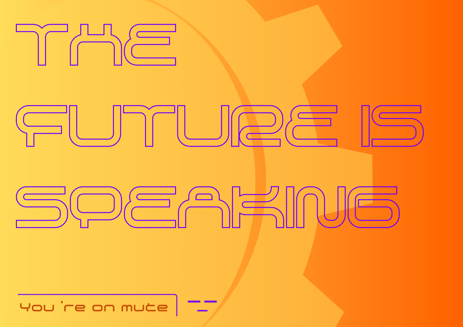 card postal THE FUTURE IS SPEAKING